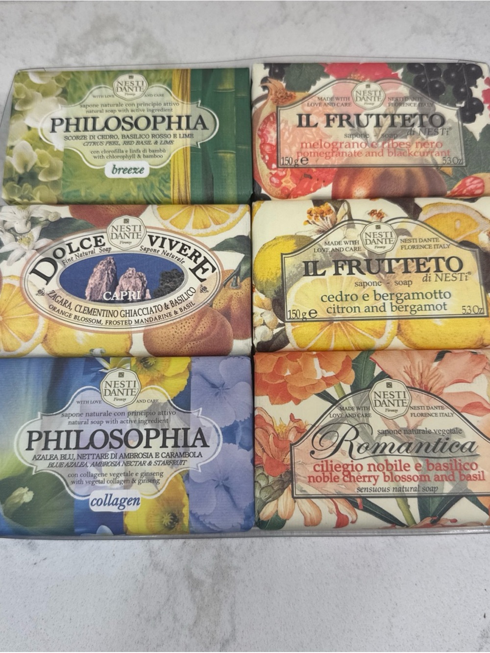 Nesti Danti Collagen Bar Soap set of 6 made in Italy
